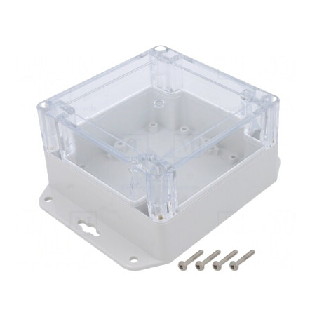 Carcasă universală ABS gri deschis 105x105x60mm | Electronic-mag.ro | Componente Electronice
