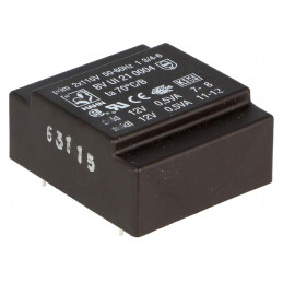 Transformator încapsulat 1VA 115V-12V PCB | Electronic-mag.ro | Componente Electronice