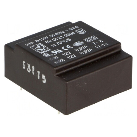 Transformator încapsulat 1VA 115V-12V PCB | Electronic-mag.ro | Componente Electronice
