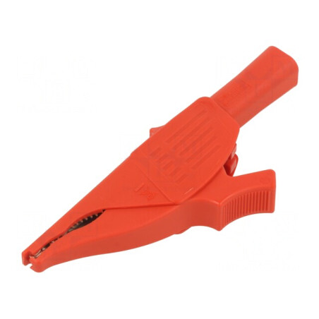 Bornă crocodil 19A roşie 39.5mm | Electronic-mag.ro | Componente Electronice