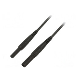 Cablu de măsurare 19A mufă banană 4mm izolat 1m | Electronic-mag.ro | Componente Electronice