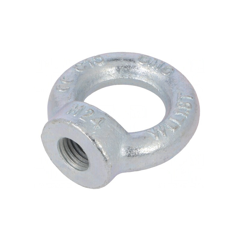 Piuliţă cu inel tip ochi M24 zincată DIN 582 | Electronic-mag.ro | Componente Electronice