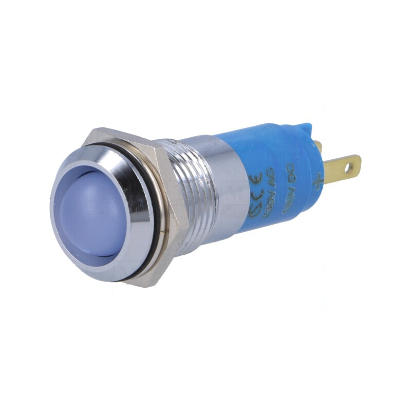 Lampă de Control LED Albastră 230V IP67 Ø14mm | Electronic-mag.ro | Componente Electronice