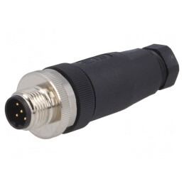 Mufă M12 5 PIN Tată IP67 60V Profibus Drept Pe Cablu | Electronic-mag.ro | Componente Electronice