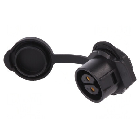 Conector Circular Soclu 2 PIN Aurit | Electronic-mag.ro | Componente Electronice