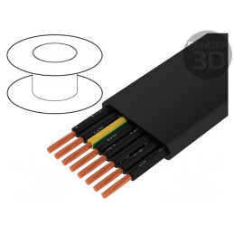 Cablu Neecranat H07VVH6-F 8G2.5mm2 Cu Litat Negru 450V/750V | Electronic-mag.ro | Componente Electronice