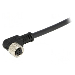 Conector M8 Mamă 3 PIN 90° cu Cablu IP67
