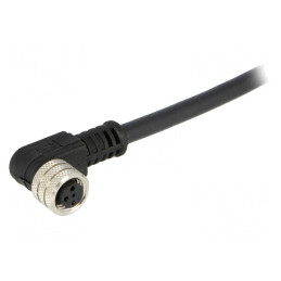 Conector M8 Mamă 3 PIN 90° cu Cablu IP67 | Electronic-mag.ro | Componente Electronice