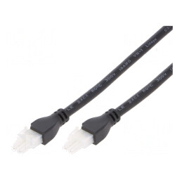 Cablu Mini-Fit Jr mamă 2 pini 0,5m PVC 18AWG 8A