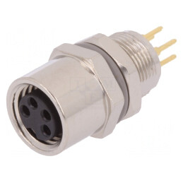 Conector M8 Mamă 4 PIN Neecranați IP67 30V | Electronic-mag.ro | Componente Electronice