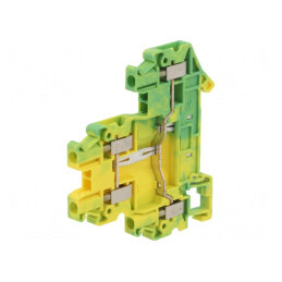 Conector de Șine 4 Borne Galben-Verde 0.14-4mm² | Electronic-mag.ro | Componente Electronice
