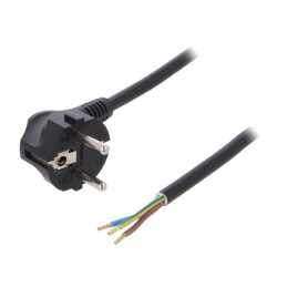 Cablu Electric PVC 3x1,5mm² 3m Negru | Electronic-mag.ro | Componente Electronice