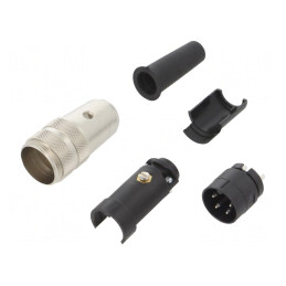 Conector M16 Mufă 680 Tată 4-PIN Argintat 6A IP40 | Electronic-mag.ro | Componente Electronice