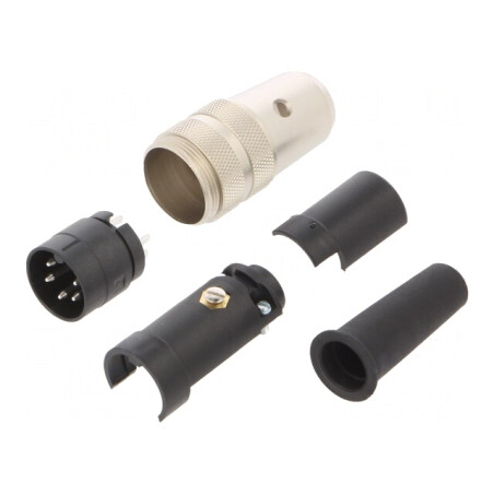 Mufă Tată M16 Lipire pe Cablu 5 PIN 6A 150V Drept | Electronic-mag.ro | Componente Electronice