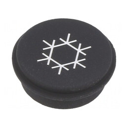 Tastă Rotundă Neagră Ø21mm | Electronic-mag.ro | Componente Electronice