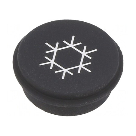 Tastă Rotundă Neagră Ø21mm | Electronic-mag.ro | Componente Electronice