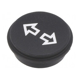 Tastă rotundă neagră Ø21mm | Electronic-mag.ro | Componente Electronice