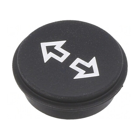 Tastă rotundă neagră Ø21mm | Electronic-mag.ro | Componente Electronice