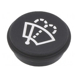 Tastă Rotundă Neagră Ø21mm | Electronic-mag.ro | Componente Electronice