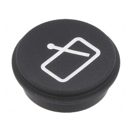 Tastă rotundă neagră Ø21mm | Electronic-mag.ro | Componente Electronice