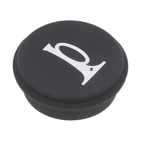 Tastă rotundă neagră Ø21mm | Electronic-mag.ro | Componente Electronice
