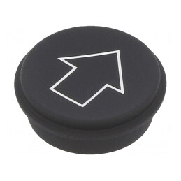 Buton Rotund Negru Ø21mm | Electronic-mag.ro | Componente Electronice