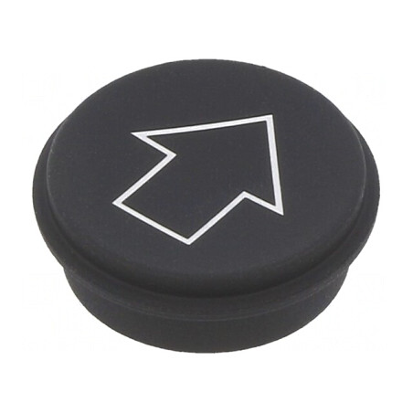 Buton Rotund Negru Ø21mm | Electronic-mag.ro | Componente Electronice