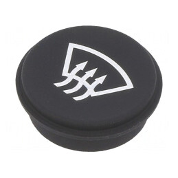 Tastă rotundă neagră Ø21mm | Electronic-mag.ro | Componente Electronice