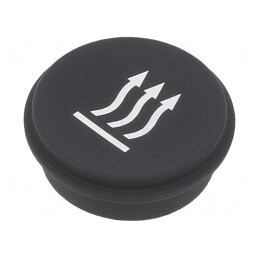 Tastă rotundă neagră Ø21mm | Electronic-mag.ro | Componente Electronice