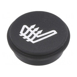 Tastă rotundă neagră Ø21mm | Electronic-mag.ro | Componente Electronice
