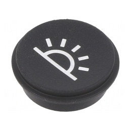 Tastă Rotundă Neagră Ø21mm | Electronic-mag.ro | Componente Electronice