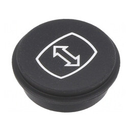 Tastă rotundă neagră Ø21mm | Electronic-mag.ro | Componente Electronice