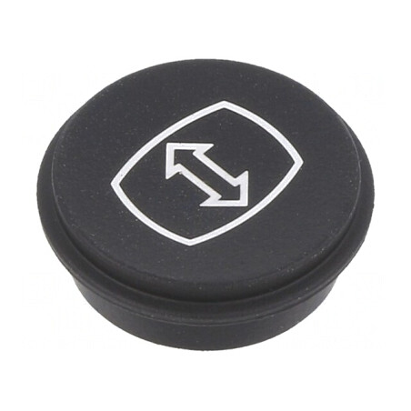 Tastă rotundă neagră Ø21mm | Electronic-mag.ro | Componente Electronice