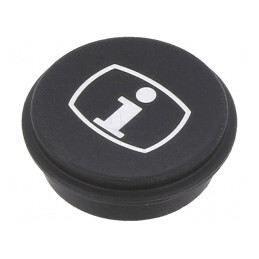 Tastă rotundă neagră Ø21mm | Electronic-mag.ro | Componente Electronice