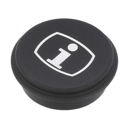 Tastă rotundă neagră Ø21mm | Electronic-mag.ro | Componente Electronice