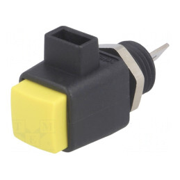 Clemă de laborator galbenă 300VDC 16A nichel | Electronic-mag.ro | Componente Electronice