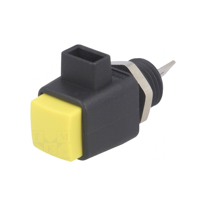 Clemă de laborator galbenă 300VDC 16A nichel | Electronic-mag.ro | Componente Electronice