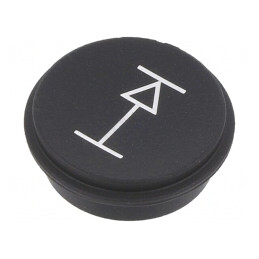 Tastă rotundă neagră Ø21mm | Electronic-mag.ro | Componente Electronice