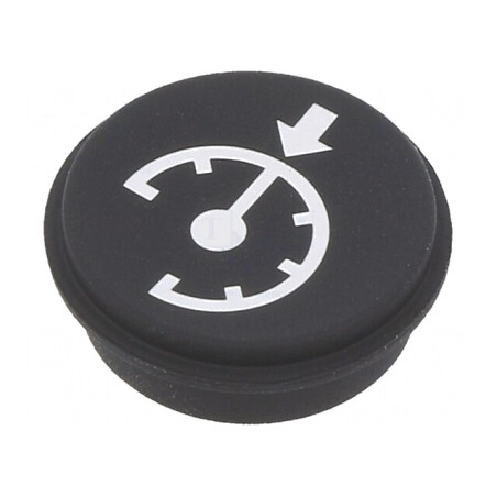 Tastă Rotundă Neagră 21mm | Electronic-mag.ro | Componente Electronice