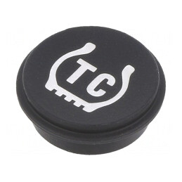 Tastă rotundă neagră Ø21mm | Electronic-mag.ro | Componente Electronice