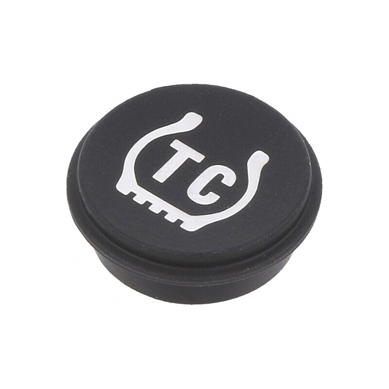 Tastă rotundă neagră Ø21mm | Electronic-mag.ro | Componente Electronice