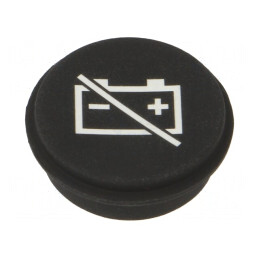 Tastă rotundă neagră Ø21mm | Electronic-mag.ro | Componente Electronice