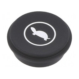 Tastă rotundă neagră 21mm | Electronic-mag.ro | Componente Electronice