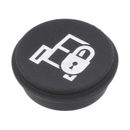 Tastă Rotundă Neagră Ø21mm | Electronic-mag.ro | Componente Electronice