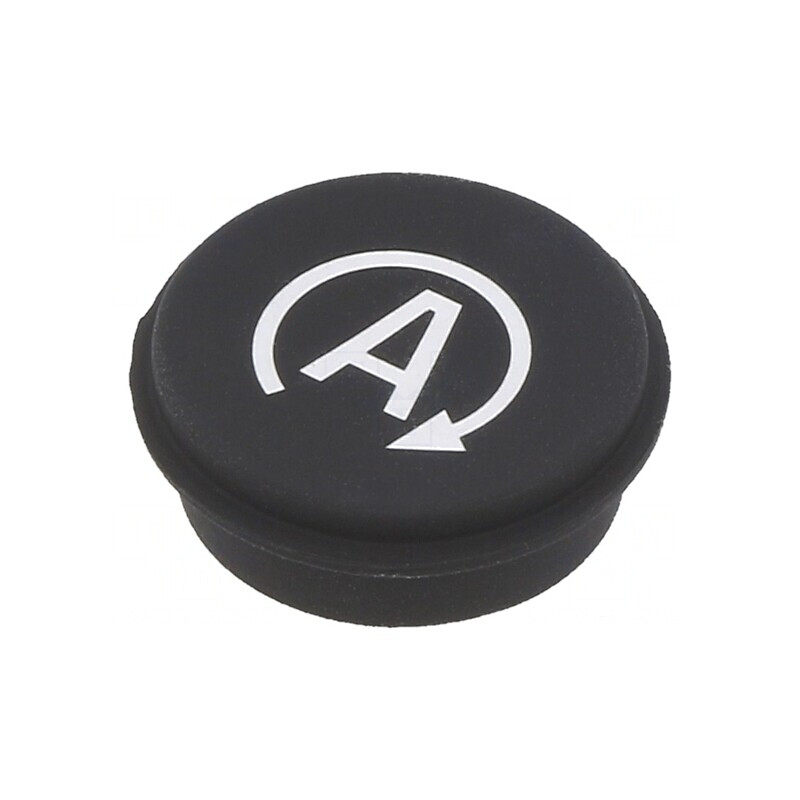 Tastă rotundă neagră Ø21mm | Electronic-mag.ro | Componente Electronice