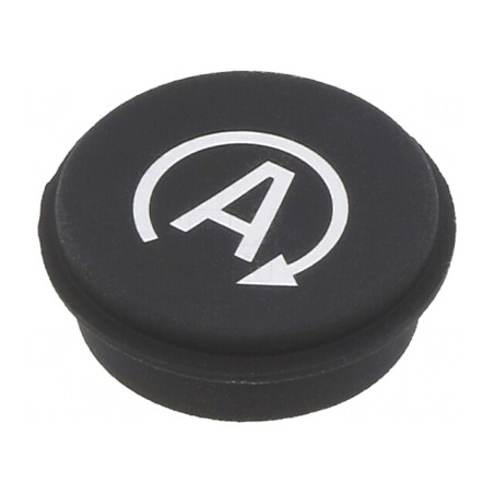 Tastă rotundă neagră Ø21mm | Electronic-mag.ro | Componente Electronice