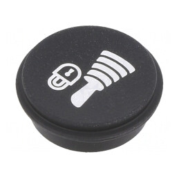 Tastă Rotundă Neagră Ø21mm | Electronic-mag.ro | Componente Electronice