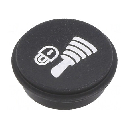 Tastă Rotundă Neagră Ø21mm | Electronic-mag.ro | Componente Electronice