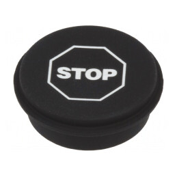 Buton Rotund Negru Ø21mm | Electronic-mag.ro | Componente Electronice