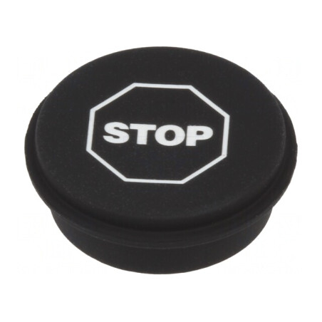 Buton Rotund Negru Ø21mm | Electronic-mag.ro | Componente Electronice